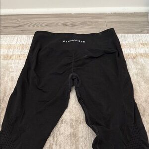 Alphalete Black Seamless Leggings with Logo